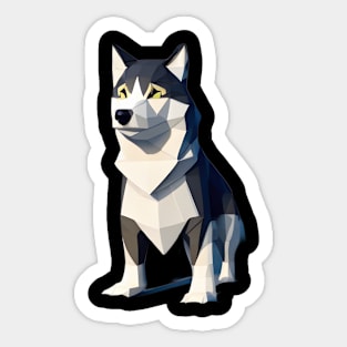 Guarding Husky Sticker